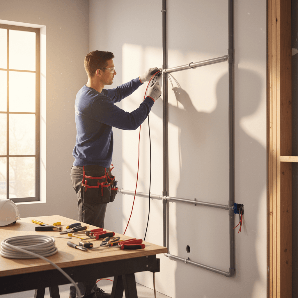 Professional electrical installation and wiring work